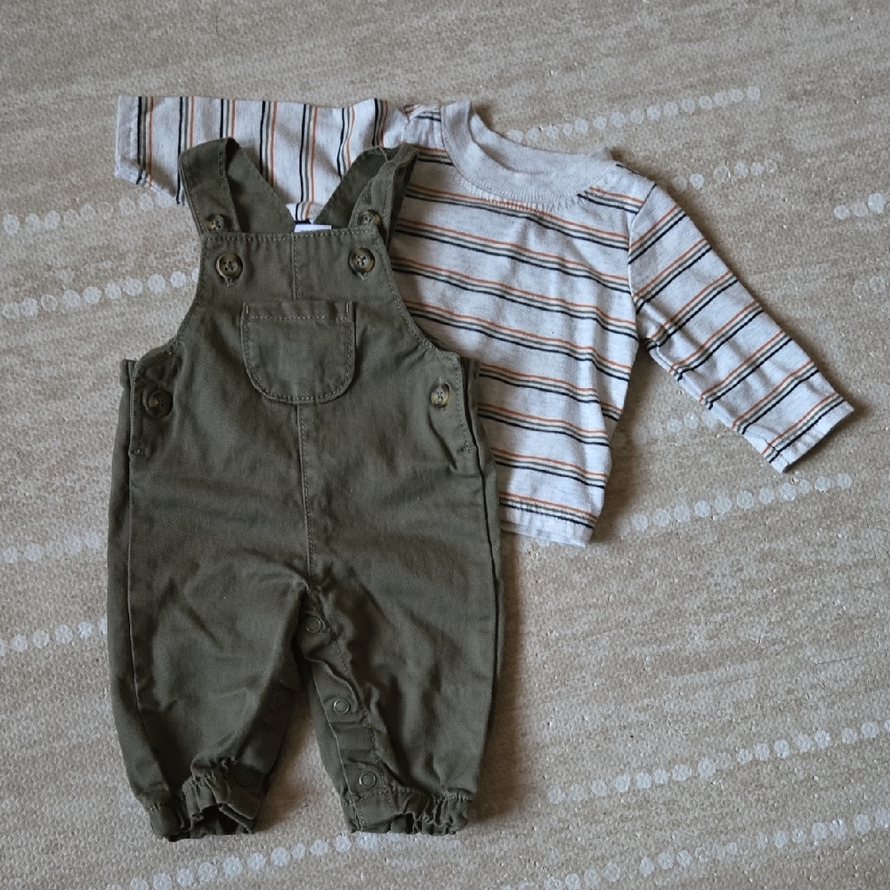 Carter's Green Overall Set